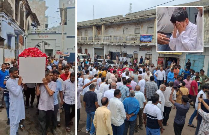 અમદાવાદ પ્લેન ક્રેશ: સોજીત્રામાં દાદાનો પાર્થિવ દેહ જોઇ પૌત્ર ચોધાર આંસુએ રડ્યો, આખું ગામ હિબકે ચડ્યું