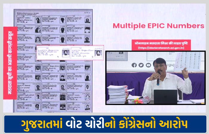 ગુજરાતમાં 'વોટ ચોરી'નો કોંગ્રેસનો આરોપ, કઈ 5 રીતે વોટ ચોરી થાય છે તેના પુરાવા આપ્યા