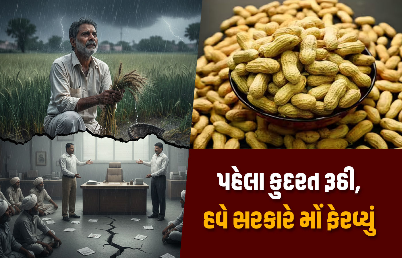 પહેલા કુદરત રૂઠી, હવે સરકારે મોં ફેરવ્યું: અત્યારે ટેકાના ભાવે મગફળીની ખરીદી નહીં કરાય