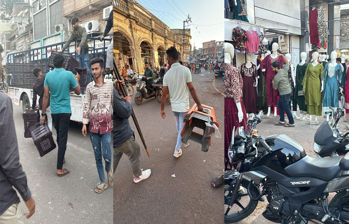 જામનગર મહાનગર પાલિકા દ્વારા શહેરમાં દબાણો દૂર કરવા માટેની ઝુંબેશ અવિરત ચાલુ રખાઈ: અનેક દબાણો દૂર કરાયા