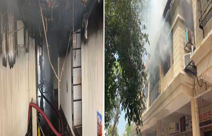 વડોદરાના સુભાનપુરા વિસ્તારના કોમર્શિયલ કોમ્પ્લેક્સમાં આગ લાગતા ઓફિસો ખાલી કરાવી