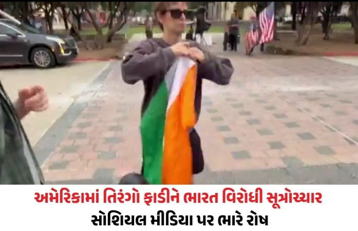 અમેરિકાઃ ટેક્સાસમાં સિટી હોલ બહાર એક અમેરિકને ભારતીય તિરંગો ફાડતા હોબાળો, સોશિયલ મીડિયા પર આક્રોશ