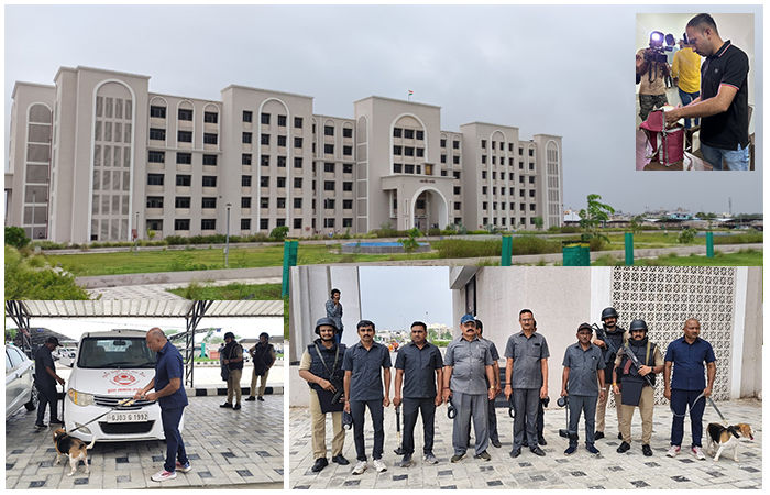 RDXના ધમકીભર્યા ઈ-મેઈલ બાદ રાજકોટની કોર્ટોમાં પોલીસનું ચેકિંગ