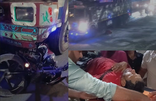 Family on motorcycle injured after truck drags bike for 70 metres near Juhapura crossroads
