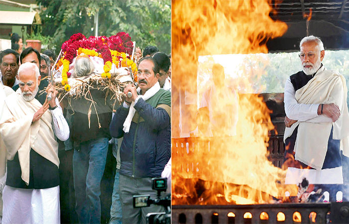 'શાનદાર શતાબ્દીનો ઇશ્વરના ચરણમાં વિરામ' માતા હીરાબાને વડાપ્રધાન 'પુત્ર'ની ભાવુક વિદાય