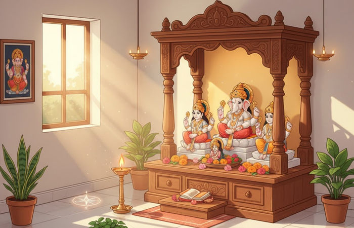 ઘરના મંદિરમાં વાસ્તુ સંબંધિત આ ભૂલ ન કરશો નહીંતર પ્રગતિના માર્ગો બંધ થઇ જશે
