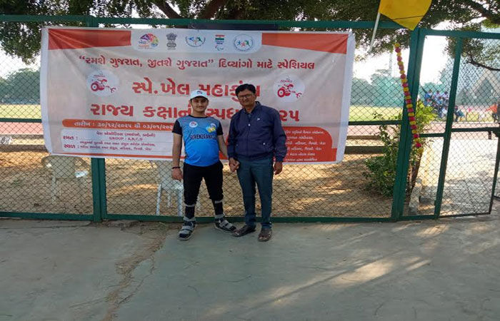 થાનના દિવ્યાંગ રત્નએ ગોળા ફેંકમાં રાજ્ય કક્ષાએ ત્રીજો ક્રમ મેળવ્યો