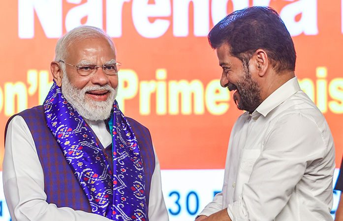VIDEO: રેવંત રેડ્ડીએ 'ગુજરાત મોડલ' જેવી મદદ માંગી; PM મોદીએ ભરી સભામાં આપ્યો મજેદાર જવાબ