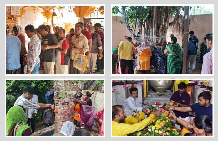 જામનગર: શ્રાવણ માસના અંતિમ દિવસે શિવાલયોમાં ભીડ, શનિવારી અમાસે પિતૃઓનાં કલ્ણાયાર્થે પીપળા પૂજન