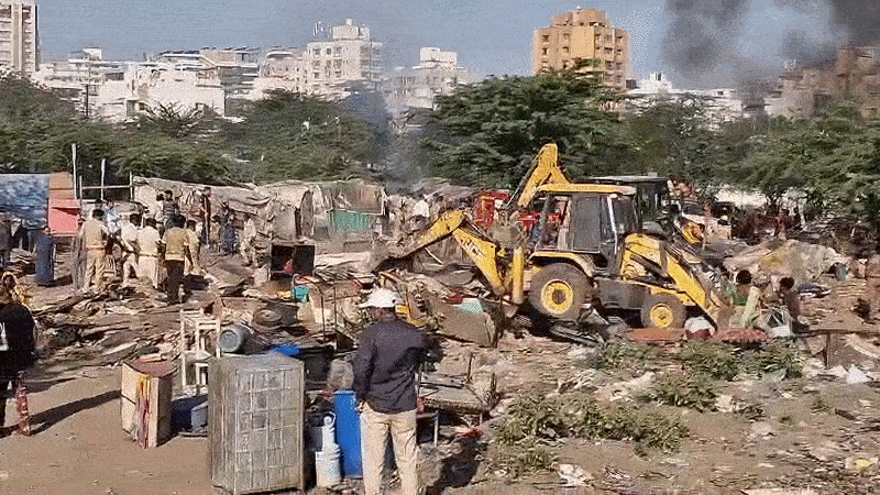 Mega demolition drive clears 350 huts on railway land in Rajkot