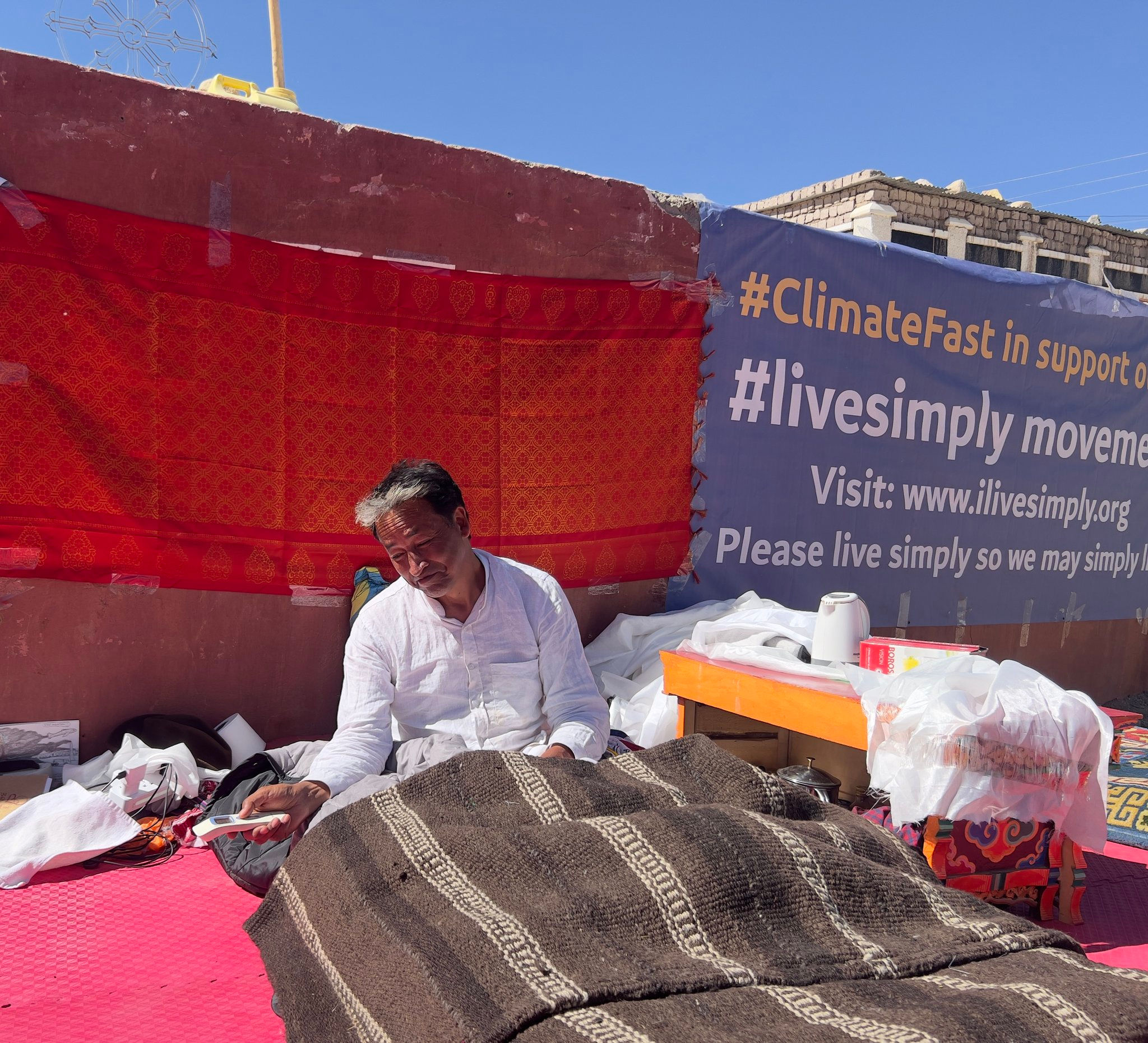 Wangchuk breaks his nine-day climate hunger strike