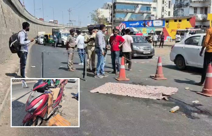હિંમતનગર: મોતીપુરા સર્વિસ રોડ પર અજાણ્યા વાહનની ટક્કરે પિતાની નજર સામે જ પુત્રનું મોત