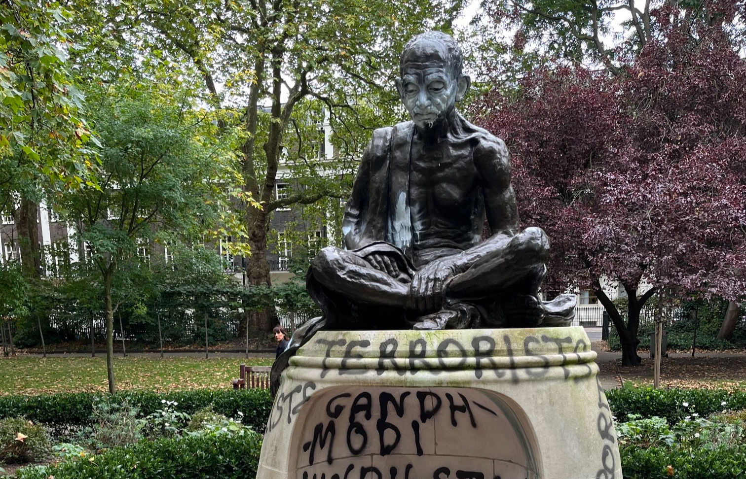 Ahead of Gandhi Jayanti, Mahatma Gandhi’s statue vandalised in London
