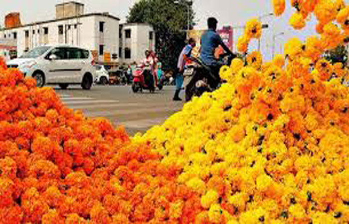 મુંબઈની ફૂલ બજારમાં દશેરાના મુહૂર્તમાં વિક્રમી ભાવે ફૂલોનું વેચાણ
