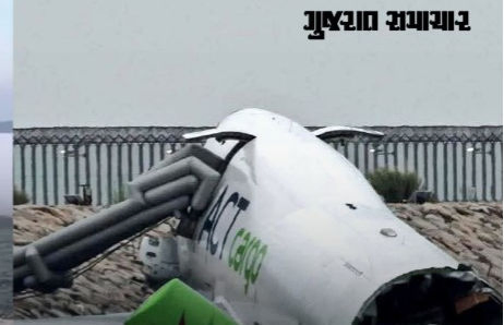 Two killed after cargo plane skids off runway into sea at Hong Kong airport