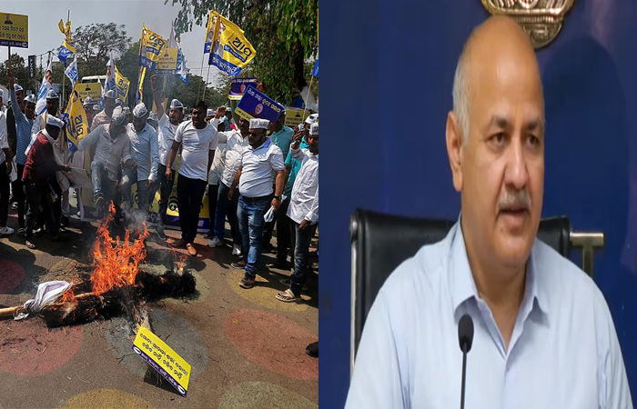 મનીષ સિસોદિયાના 4 માર્ચ સુધીના CBI રિમાન્ડ મંજૂર, AAPના કાર્યકરો દ્વારા વિરોધ પ્રદર્શન