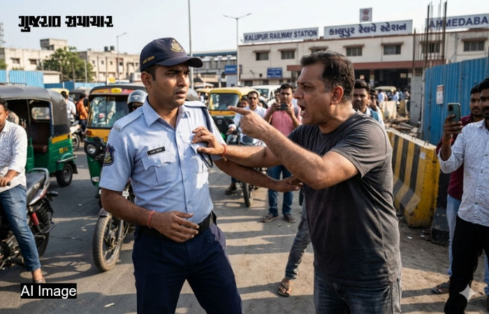 'મને સેલ્યુટ કેમ ન મારી? તારી વર્દી ખાઈ જઈશ...': કાલુપુર સ્ટેશને નકલી IPSએ કોન્સ્ટેબલને ધમકાવ્યો!