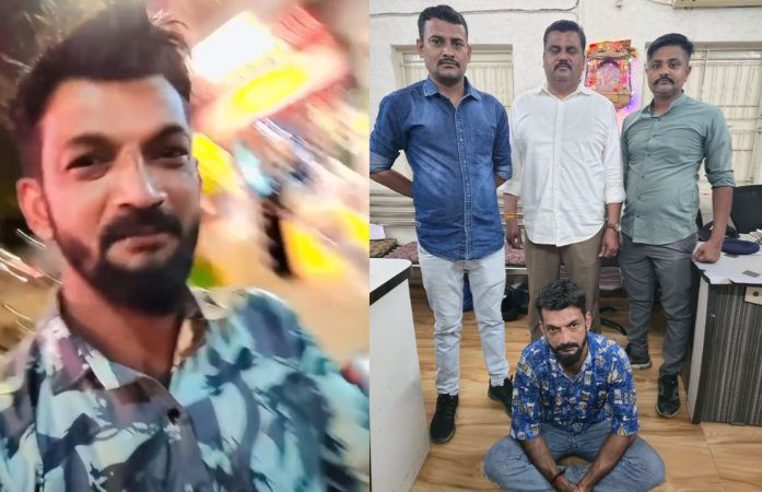 અમદાવાદ એરપોર્ટ રોડ પર બિયર પીને જાહેરમાં રીલ બનાવી, VIDEO વાઈરલ થતાં પોલીસે યુવકને ઝડપ્યો