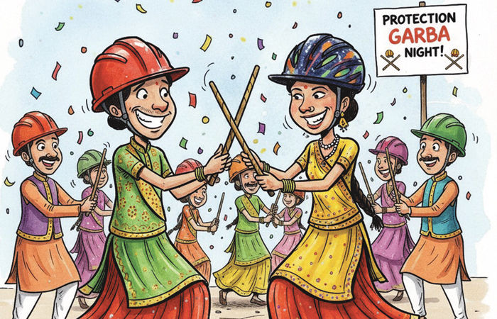 નોરતામાં ભારતીય રમતાં પાર્ટીનાં ઓરતા