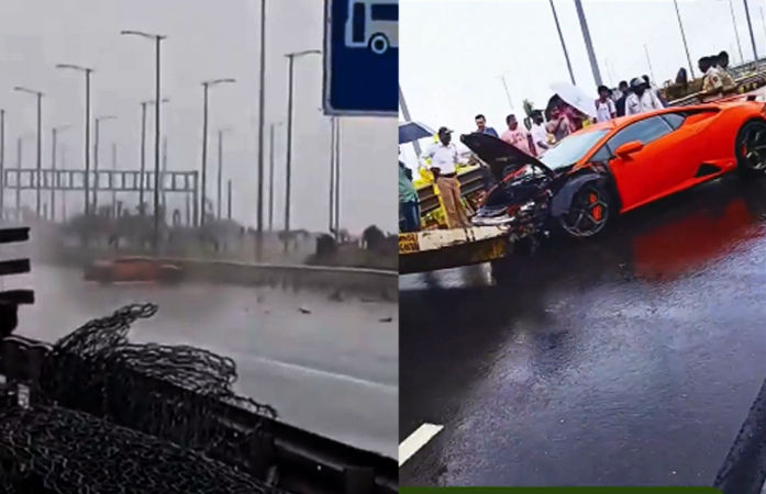 VIDEO: મુંબઈના કોસ્ટલ રોડ પર લેમ્બોર્ગિનીના ફૂરચા ઊડ્યાં, માંડ-માંડ બચ્યો ડ્રાઈવર
