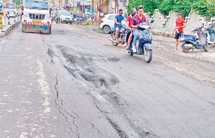 Road repairs in Nadiad ahead of Gujarat CM’s visit washed away by next morning
