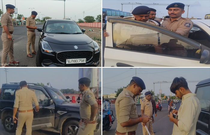 જામનગર શહેરમાં ટ્રાફિક પોલીસની ડાર્ક ફિલ્મ સંબંધમાં કડક કાર્યવાહી એક ડઝનથી વધુ કેસ કરાયા