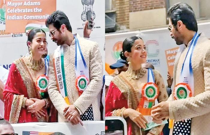 ન્યૂયોર્કમાં રશ્મિકા અને વિજયનું નવ પરણિત દંપતી જેવું વર્તન
