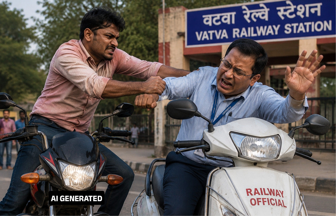 અમદાવાદ : વટવામાં રેલવે  કર્મચારીનો વાહન અથડાવી અધિકારી ઉપર હુમલો
