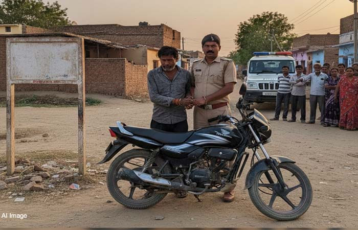 કાલાવડ તાલુકાના ટોડા ગામમાંથી બાઈકની ચોરી કરનાર તસ્કર ઝડપાયો