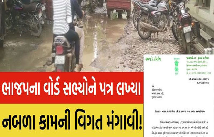 જૂનાગઢમાં ધારાસભ્યએ નબળા કામની યાદી મંગાવતા ભાજપમાં જ વિવાદ