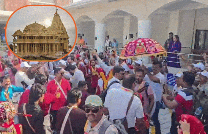 સોમનાથ મંદિર પુનઃનિર્માણના 75 વર્ષ: 'અમૃતપર્વ 2026'નો ભક્તિમય પ્રારંભ, દેશભરમાંથી ભક્તોનું ઘોડાપૂર ઉમટ્યું