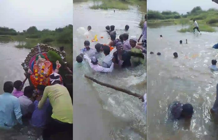 પંચમહાલના કાલોલમાં ગણેશ વિસર્જન દરમિયાન ચાર લોકો નદીમાં ડૂબ્યા, એકનું મોત