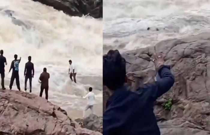 Viral: રીલનો શોખ ભારે પડ્યો! ધસમસતા પ્રવાહમાં તણાયો 22 વર્ષનો યુટ્યુબર, કેમેરામાં કેદ થયા ખૌફનાક દ્રશ્યો