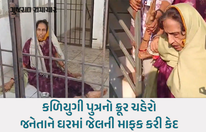 સુરતમાં પુત્રએ જ 65 વર્ષીય માતાને મહિનો ઘરમાં પૂરી રાખી, પાડોશીઓ ગ્રીલમાંથી ભોજન આપતા