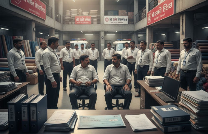 અમદાવાદમાં 3 ટેક્સટાઈલ કંપનીઓ પર ED ત્રાટકી, બેન્કોનું 10 કરોડનું ફલેકું ફેરવ્યાનો આરોપ