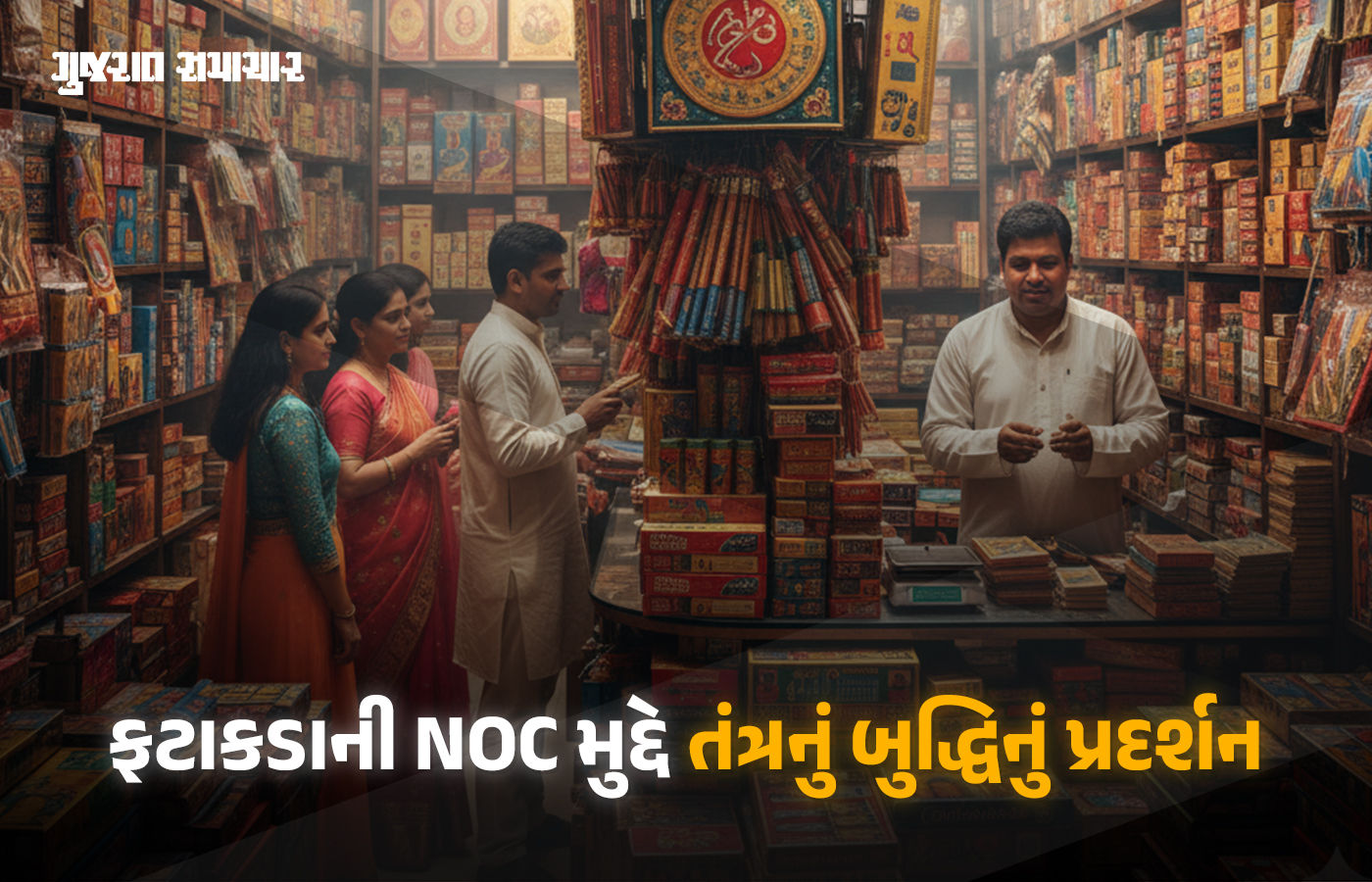 તંત્રનું બુદ્ધિનું પ્રદર્શન: હજારો સ્ટોલ પર ફટાકડા વેચાવા માંડ્યા પછી હવે ફાયર NOCનો નિર્ણય
