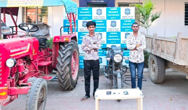 સનફાર્મા રોડ પરથી ટ્રોલી સાથેનું ટ્રેક્ટર ચોરનાર બે વાહન ઉઠાવગીર પકડાયા