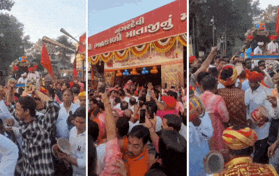 અમદાવાદ: માઁ ભદ્રકાળીની નગરયાત્રા રંગેચંગે સંપન્ન; ભક્તોના મહેરામણ વચ્ચે બપોરે માતાજી નિજ મંદિરે બિરાજ્યા