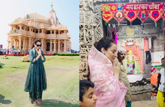 VIDEO: કંગના રણૌત દ્વારકા બાદ સોમનાથ દાદાના દર્શને પહોંચી, પાર્વતી માતાને સાડી અર્પણ કરી