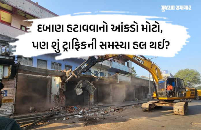 અમદાવાદ: વર્ષ 2025માં AMCએ 17 લાખ ચોરસ મીટર વિસ્તારમાં દબાણો હટાવ્યા, 111 કિમી રોડ ખુલ્લા કર્યાનો દાવો