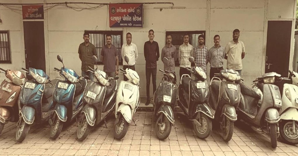 ચોરી કરાયેલા ૧૦ સ્કૂટર સાથે બે સગીર આરોપીઓને વસ્ત્રાપુર પોલીસે ઝડપી લીધા