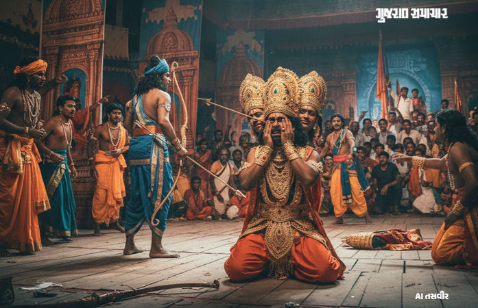 યુપીમાં ગજબ ઘટના! રામલીલામાં શ્રીરામના બાણથી રાવણ આંધળો થતાં SC/ST એક્ટ હેઠળ FIR