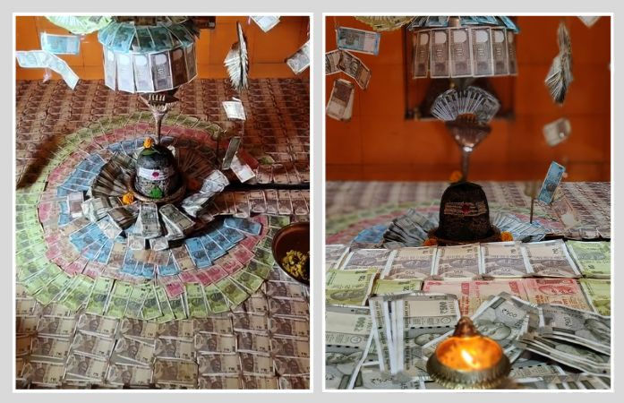 જામનગરના સિક્કા સ્થિત સુખનાથ મહાદેવ મંદિરમાં રૂ. 5,55,555ની ચલણી નોટોનો અનોખો શણગાર!