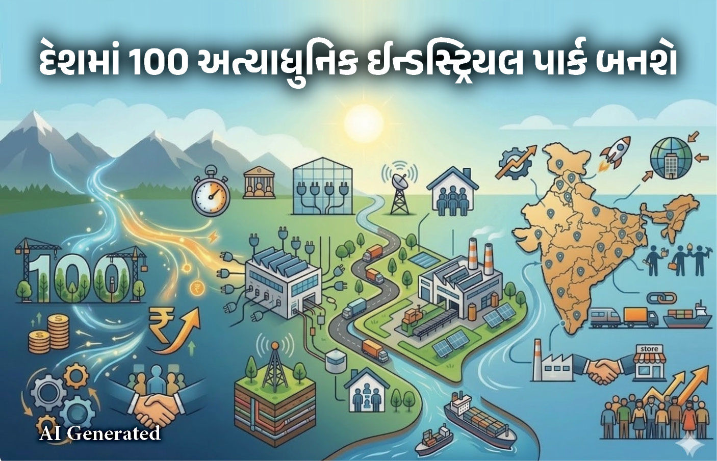 ભવ્ય યોજના : દેશભરમાં 100 અત્યાધુનિક ઈન્ડસ્ટ્રિયલ પાર્ક બનશે, ₹ 33,660 કરોડ ફાળવાયા