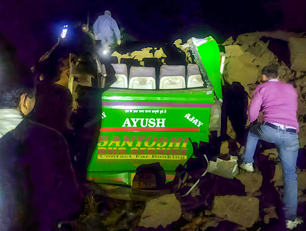 18 killed as landslide crushes bus in Himachal’s Bilaspur; rescue ops underway