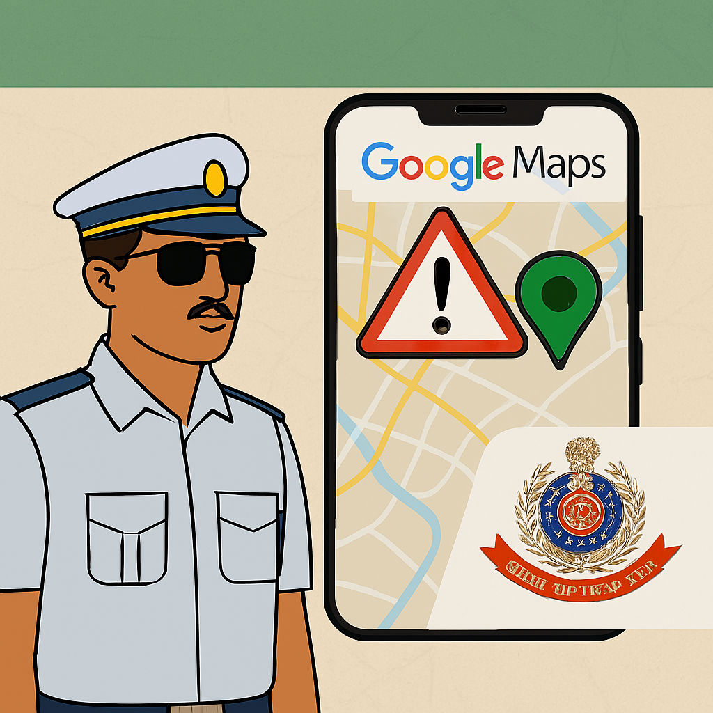 દિલ્હી પોલીસની સ્માર્ટ પહેલ: ગૂગલ મેપ્સ પર દેખાડશે જોખમભરી જગ્યાની જાણકારી