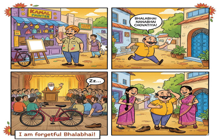 Bhalabhai the Forgetful                              .