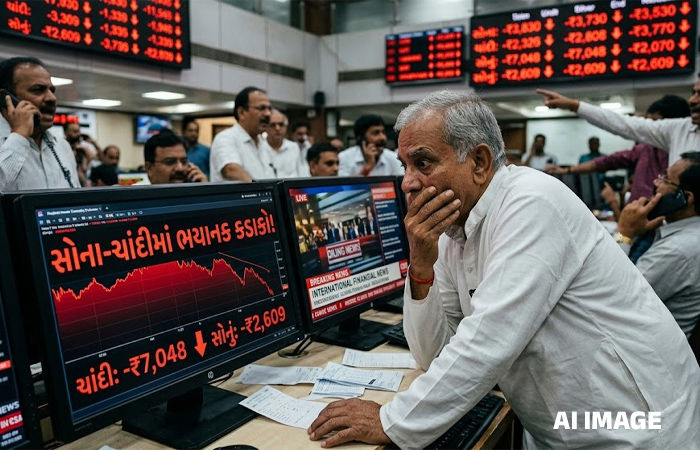 વાયદા બજારમાં ભૂકંપ: ચાંદીમાં એકઝાટકે ₹7,000 તો સોનામાં ₹2,600 થી વધુનો કડાકો