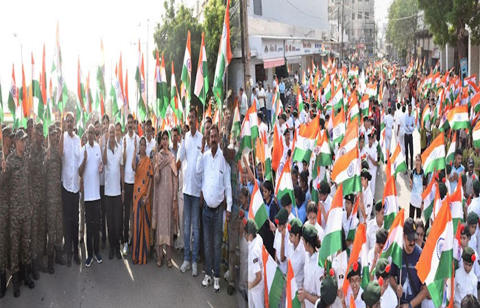 જામનગર જિલ્લામાં વિવિધ 600 જેટલા સ્થળો પર યોજાઈ ભવ્ય તિરંગા યાત્રા
