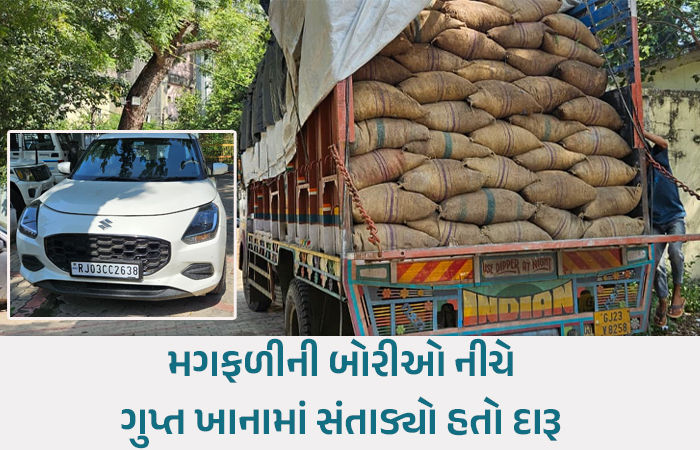 VIDEO: ટ્રક છે કે 'દારૂની ટનલ'? ગોધરામાં મગફળીની આડમાં થતી મદીરાની હેરાફેરી ઝડપાઈ, 3ની ધરપકડ